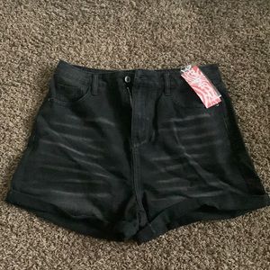 Black Jean Shorts